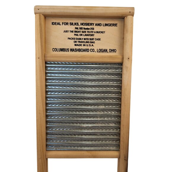 Vintage DUBL HANDI Washboard Co Columbus Ohio With Dual Cleaning Surfaces 18 X 8 - Picture 6 of 10